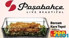 PAŞABAHÇE BORCAM KARE TEPSİ 4100 CC